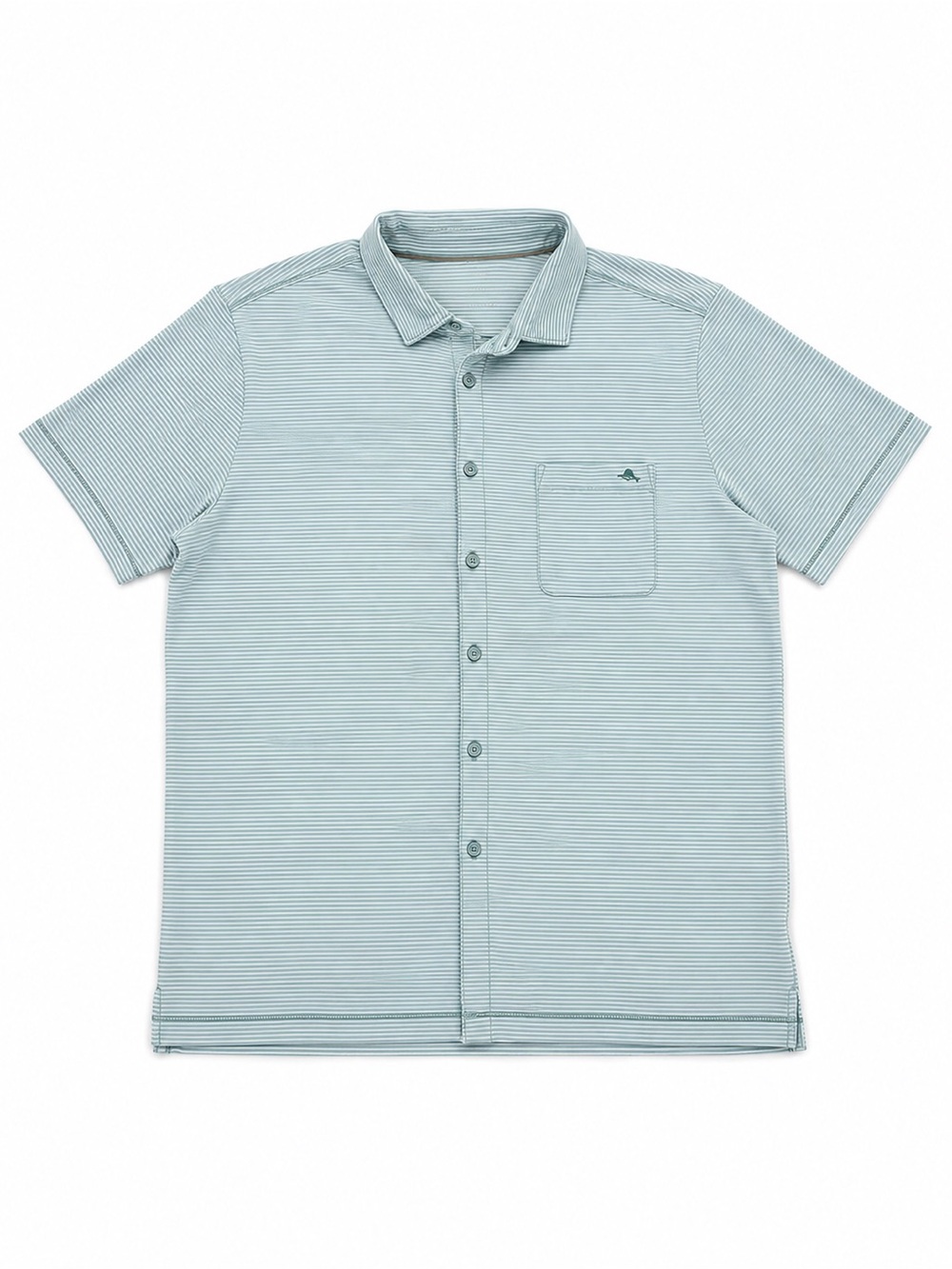 Tommy Bahama IslandZone Polo Shirt Mens XL Green Striped Golf UPF 50 Casual